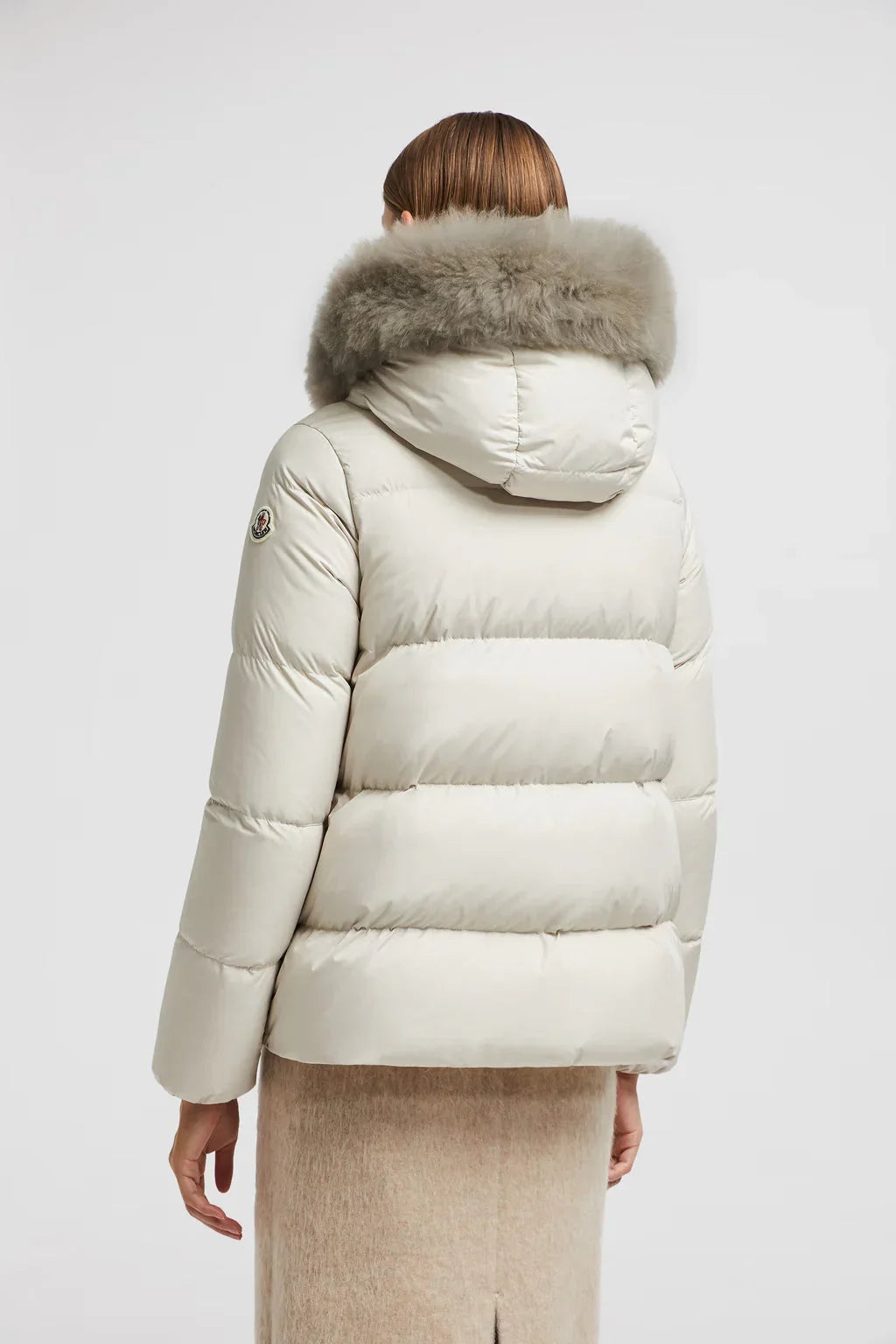 Doudoune courte a capuche Laichefur Moncler Blanc